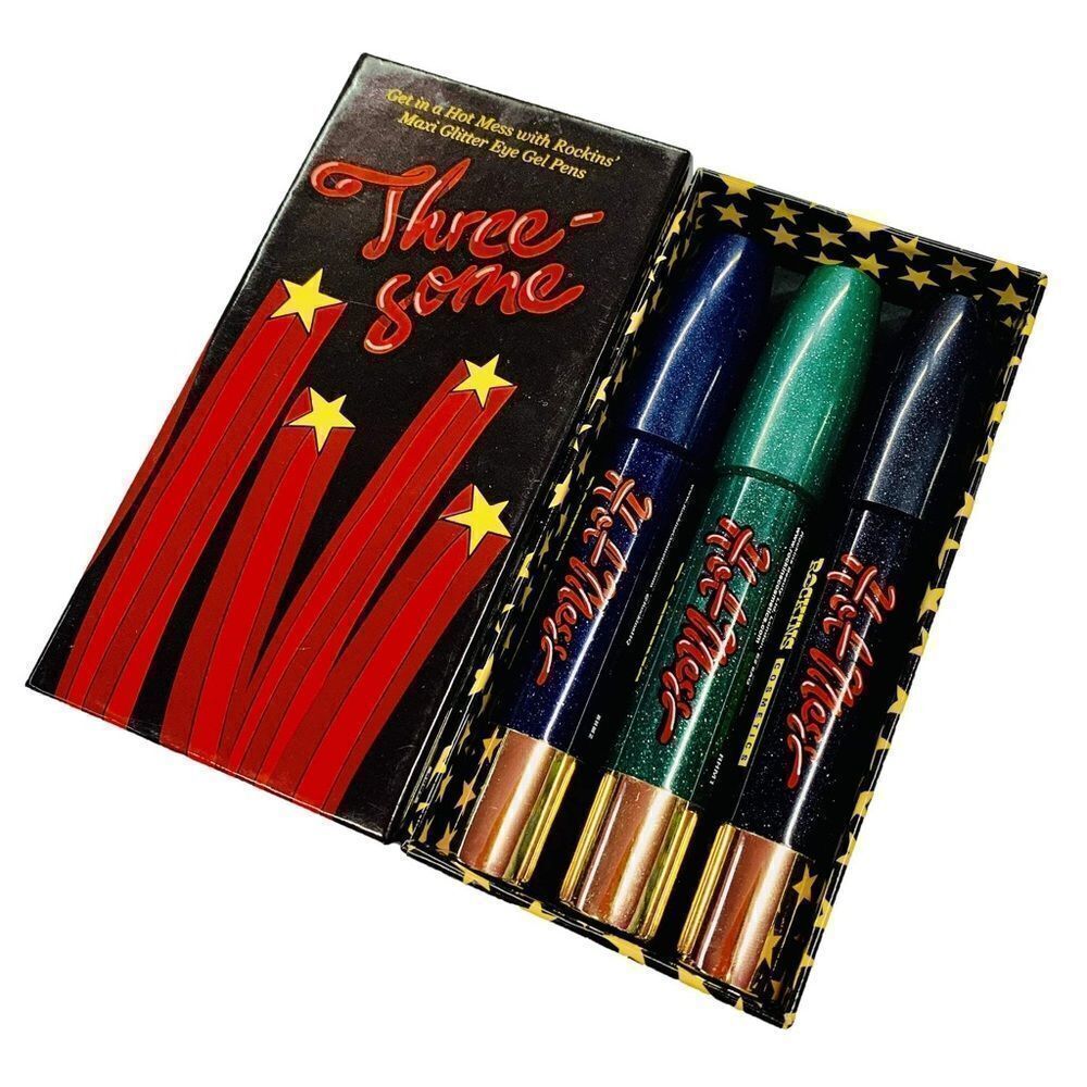 NEW ROCKINS COSMETICS Hot Mess Glitter Eye Pen Trio